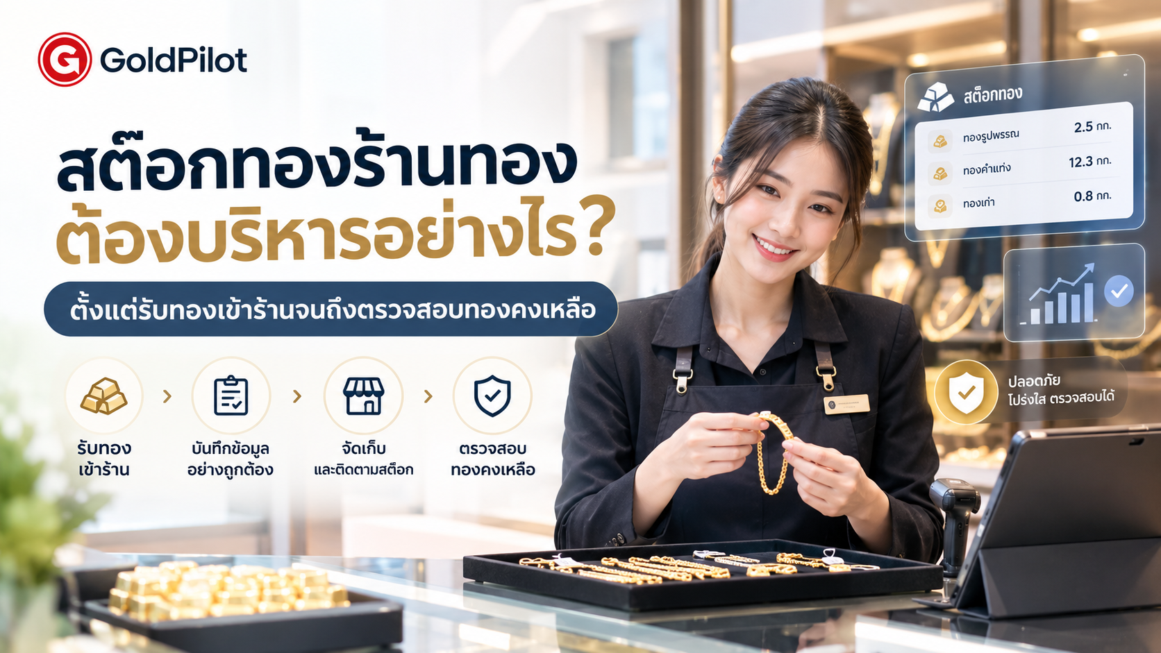 สต๊อกทองร้านทองต้องบริหารอย่างไร? ตั้งแต่รับทองเข้าร้านจนถึงตรวจสอบทองคงเหลือ