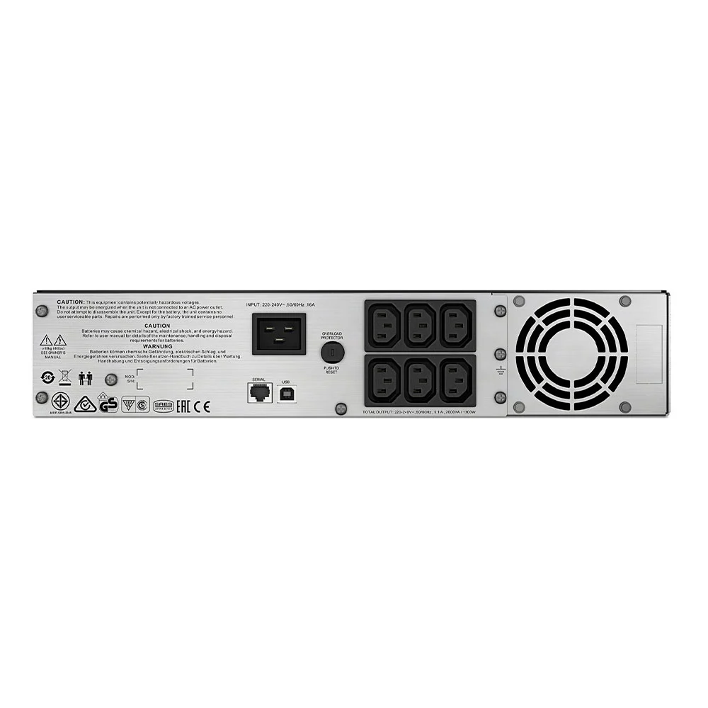 เครื่องสำรองไฟ APC Smart-UPS C 1300 Watts 2000VA 2U Rack mountable 230V Waranty 3 Years