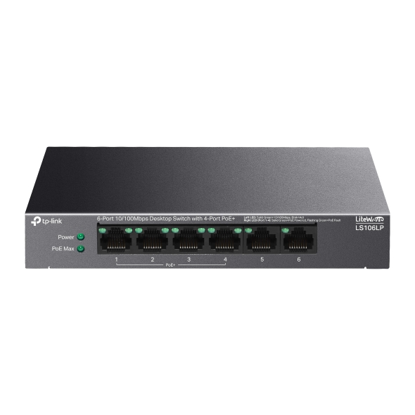 6 Port Unmn switch 4 port 10/100m PoE